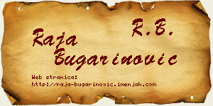 Raja Bugarinović vizit kartica